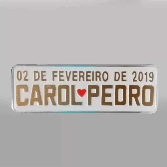 PLACA PERSONALIZADA DE ALUMÍNIO ESTAMPADA